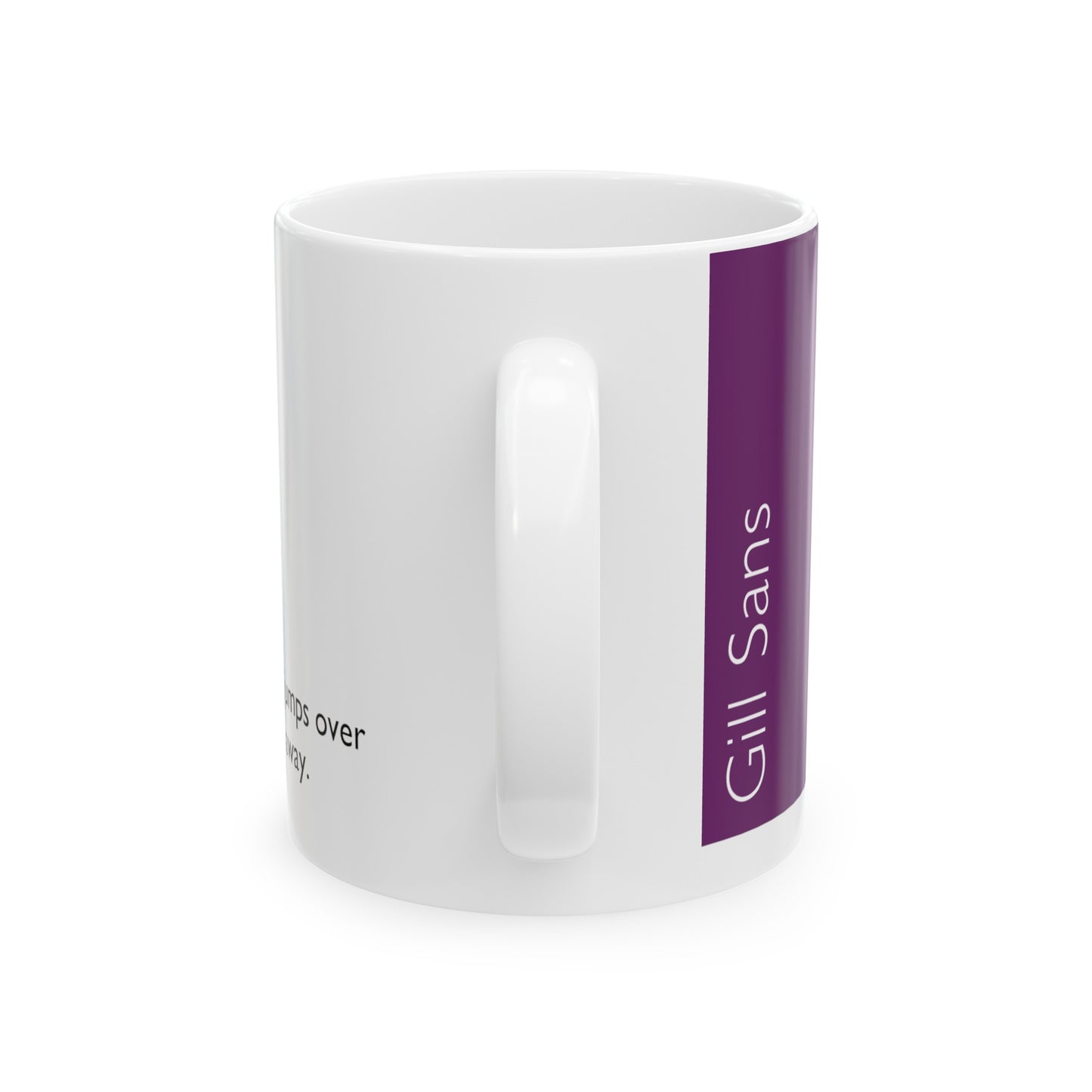 Gill Sans Ceramic Mug (11oz, 15oz, lilac, white) US
