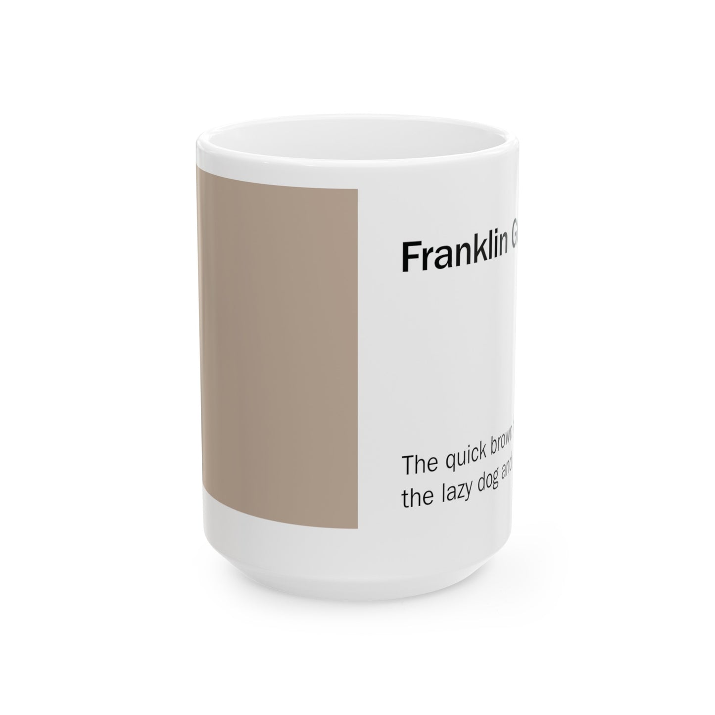 Bodoni Ceramic Mug (11oz, 15oz, beige, white) US