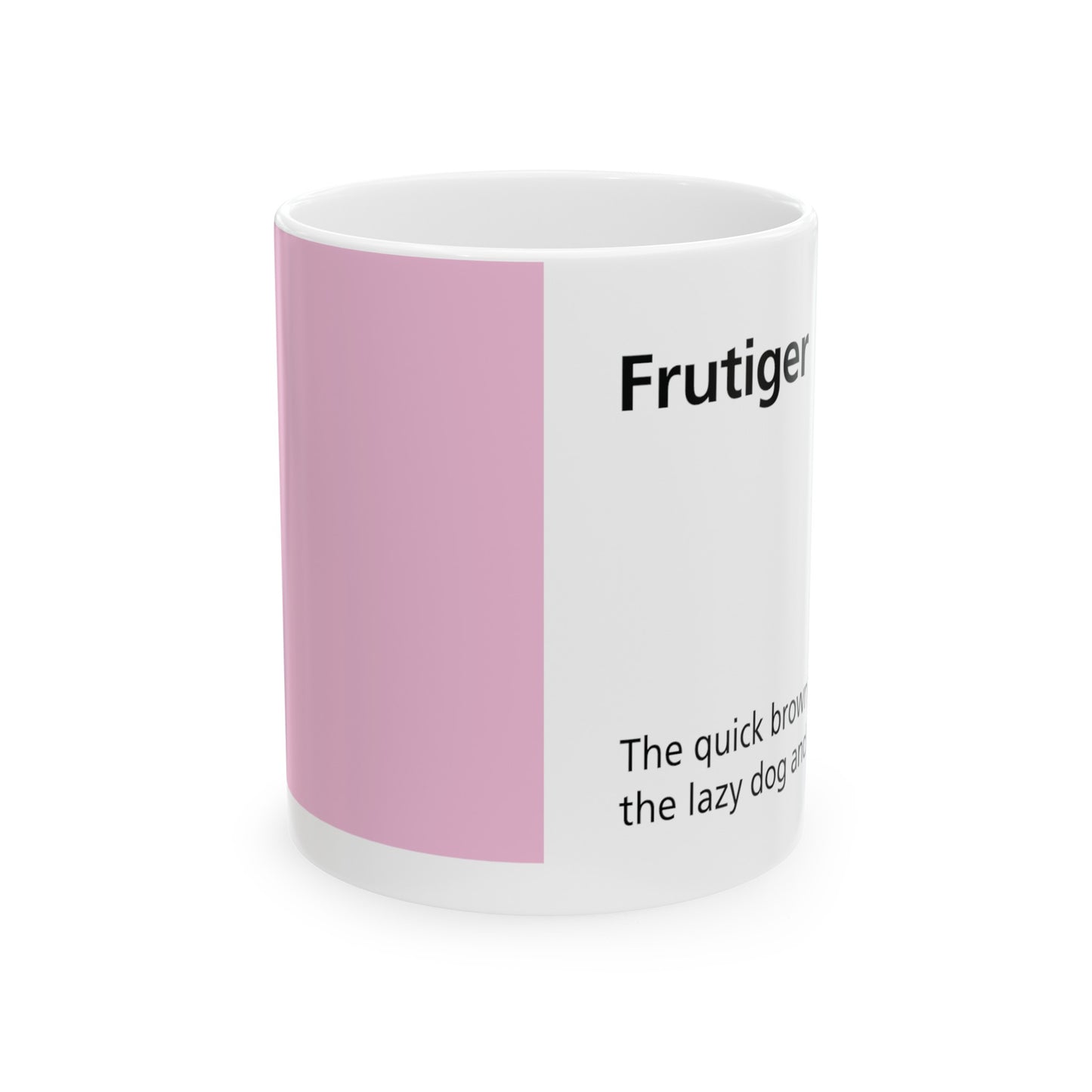 Frutiger Ceramic Mug (11oz, 15oz, rose, white) US