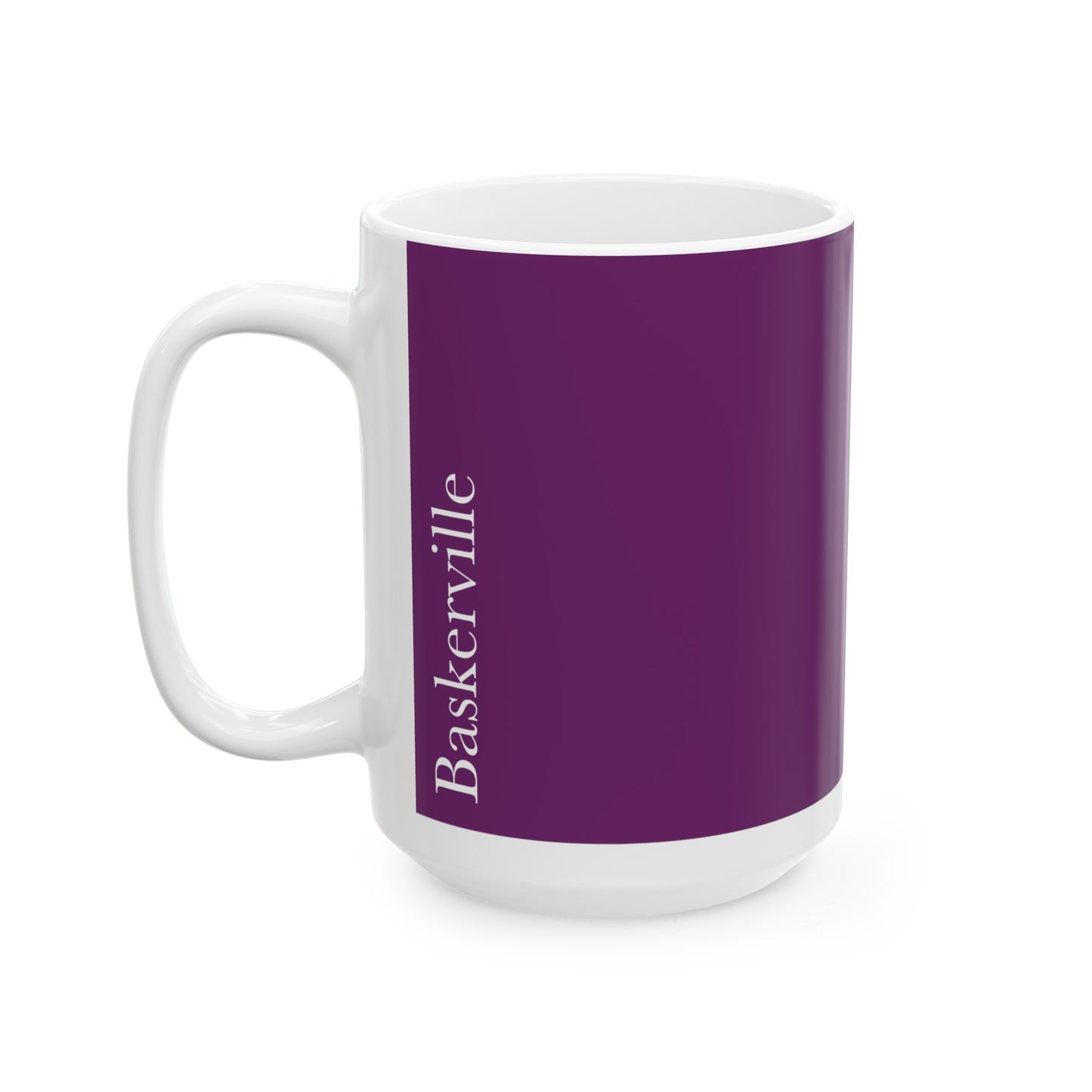 Baskerville Ceramic Mug (11oz, 15oz, lilac, white) US