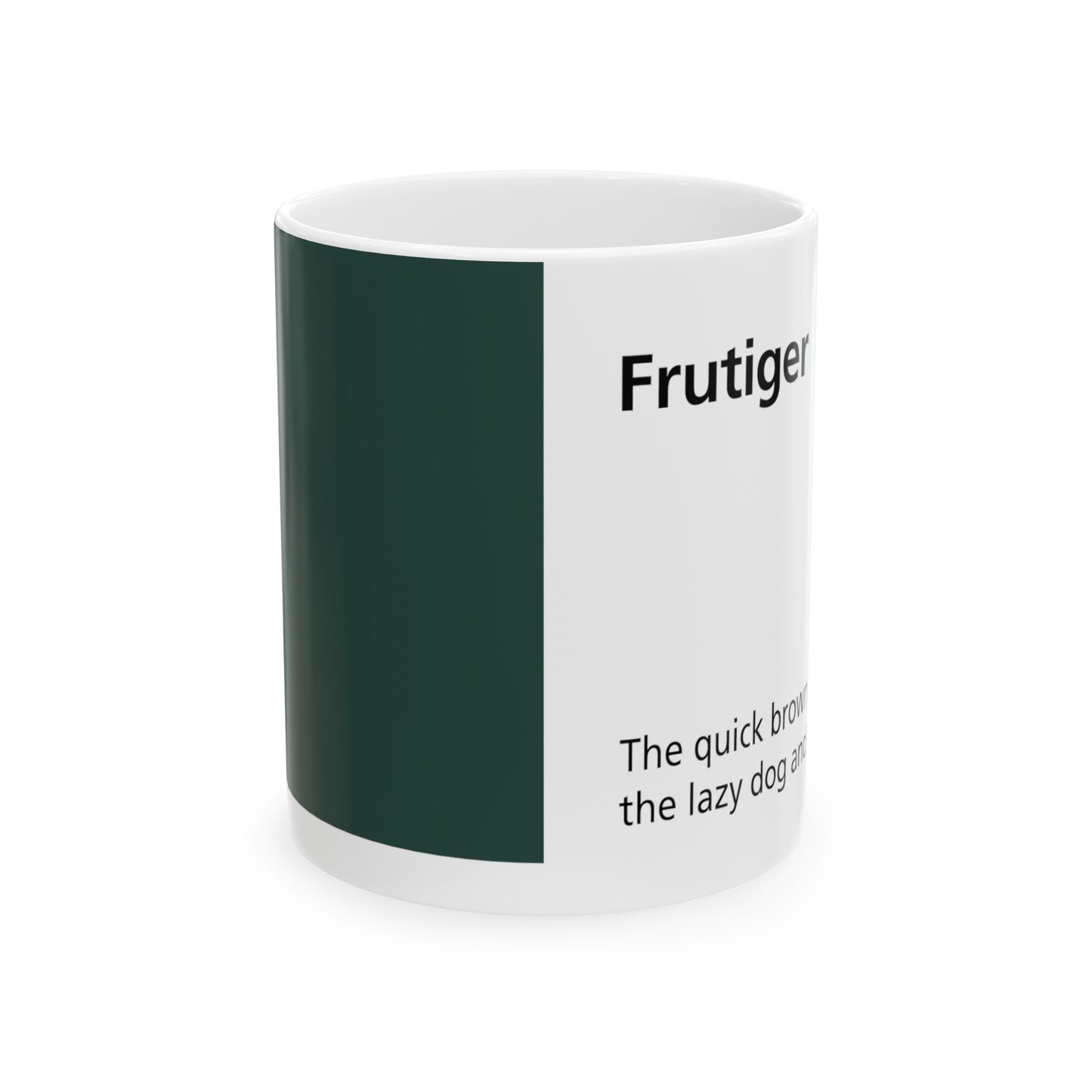 Frutiger Ceramic Mug (11oz, 15oz, pure green, white) US
