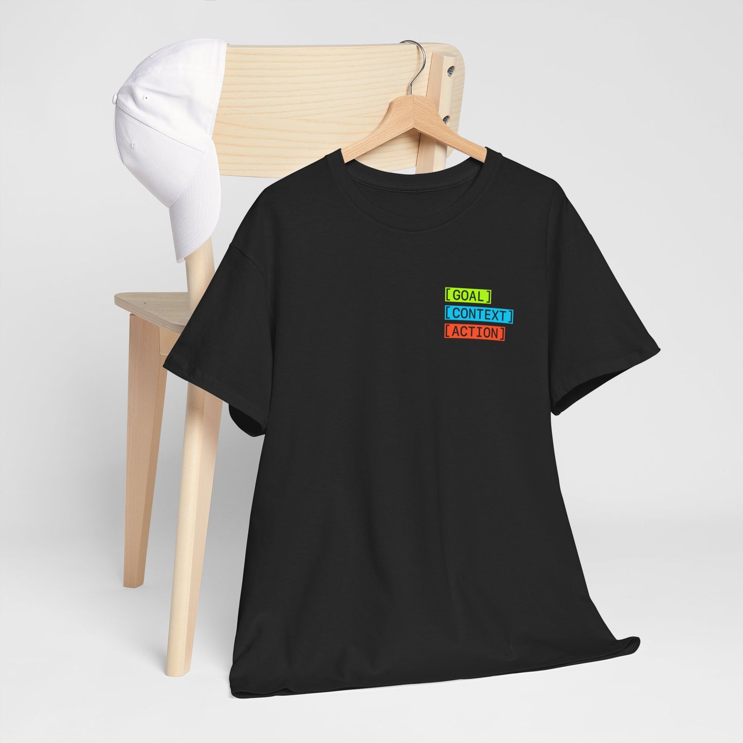 GOAL, CONTEXT, ACTION T-shirt (small print)