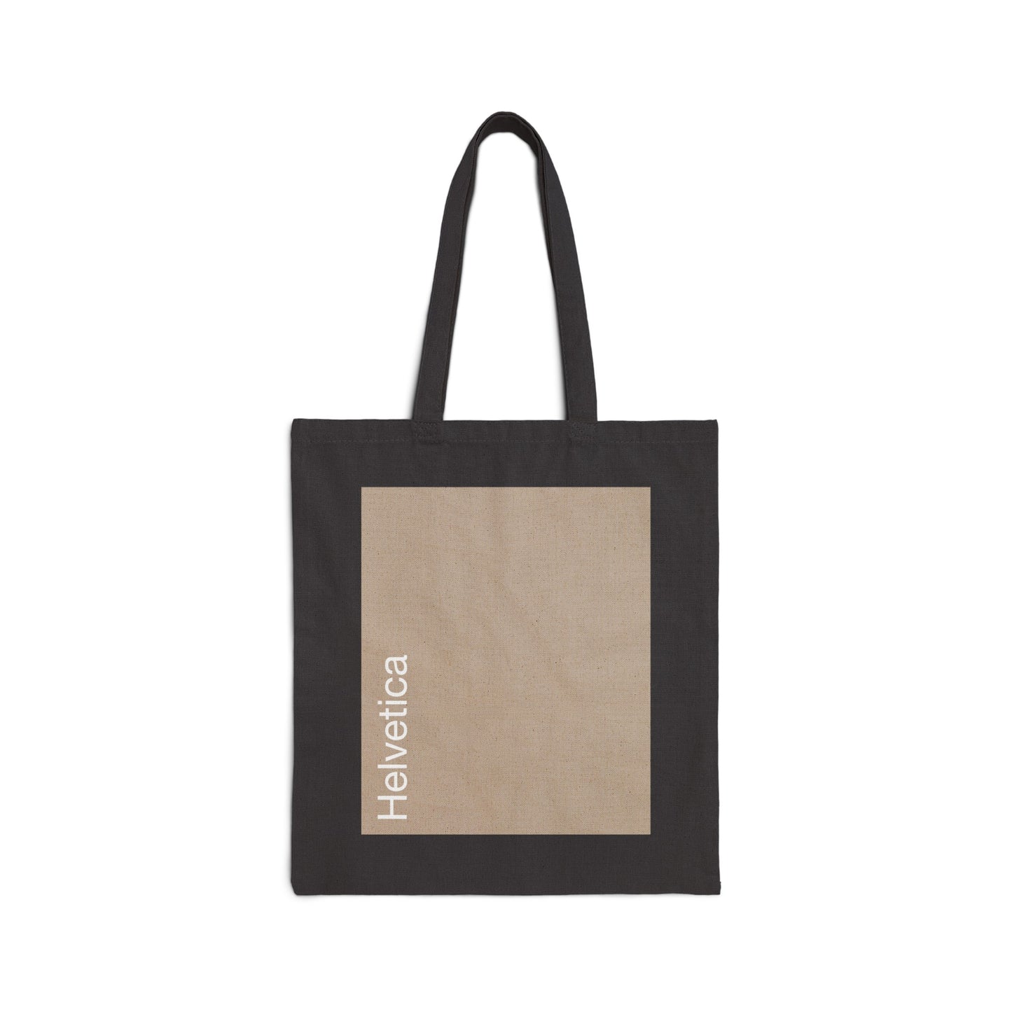 Helvetica Tote Bag (beige, black)