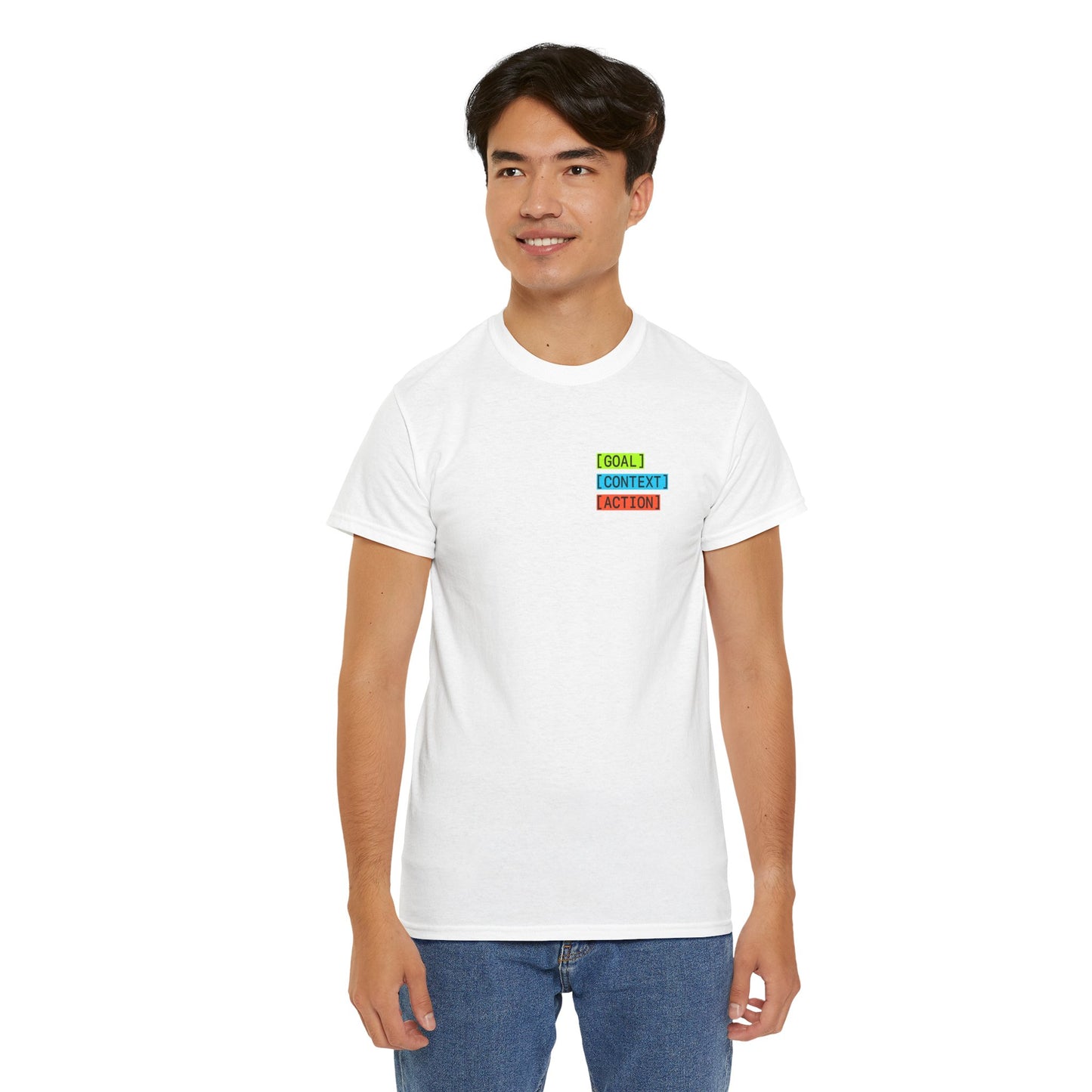 GOAL, CONTEXT, ACTION T-shirt (small print)