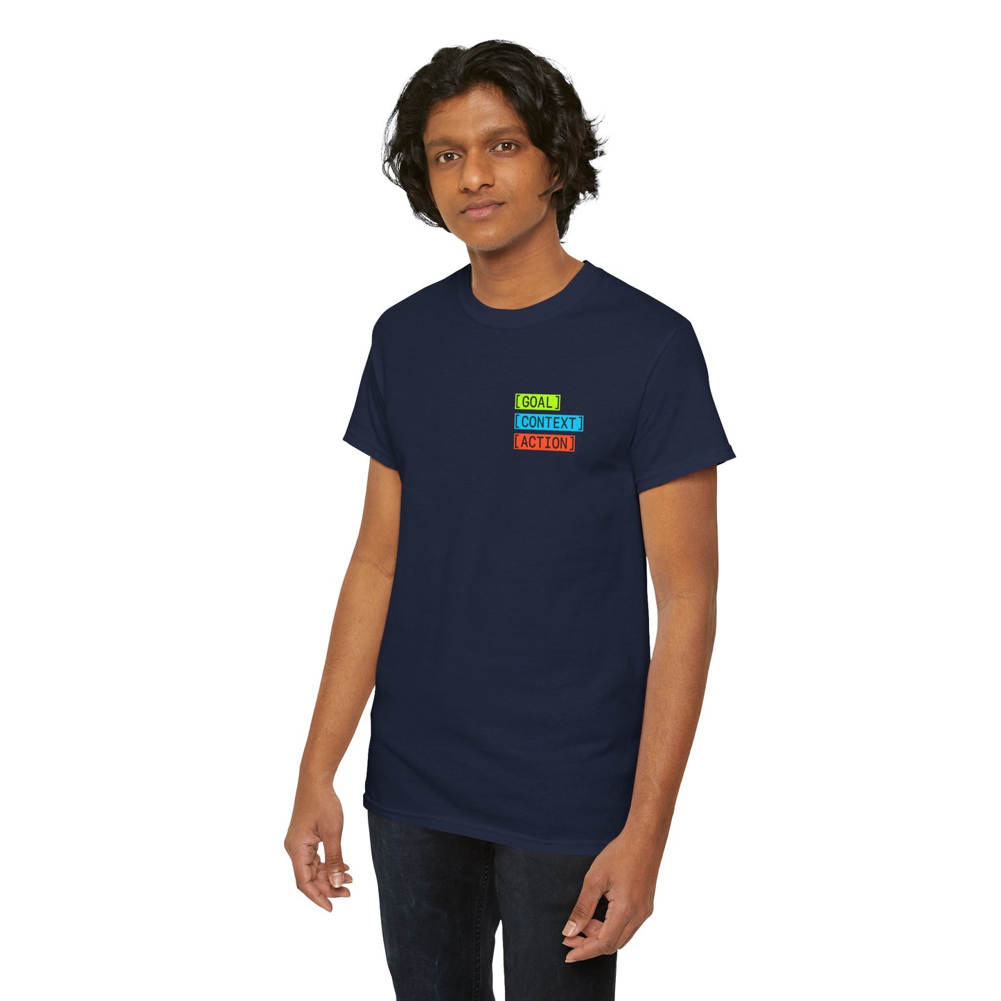 GOAL, CONTEXT, ACTION T-shirt (small print)