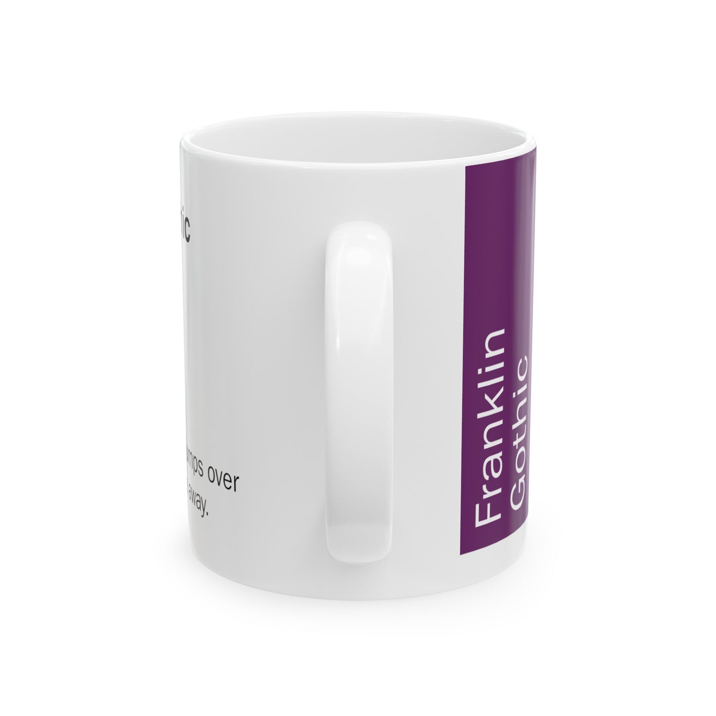 Franklin Gothic Ceramic Mug (11oz, 15oz, lilac, white) US