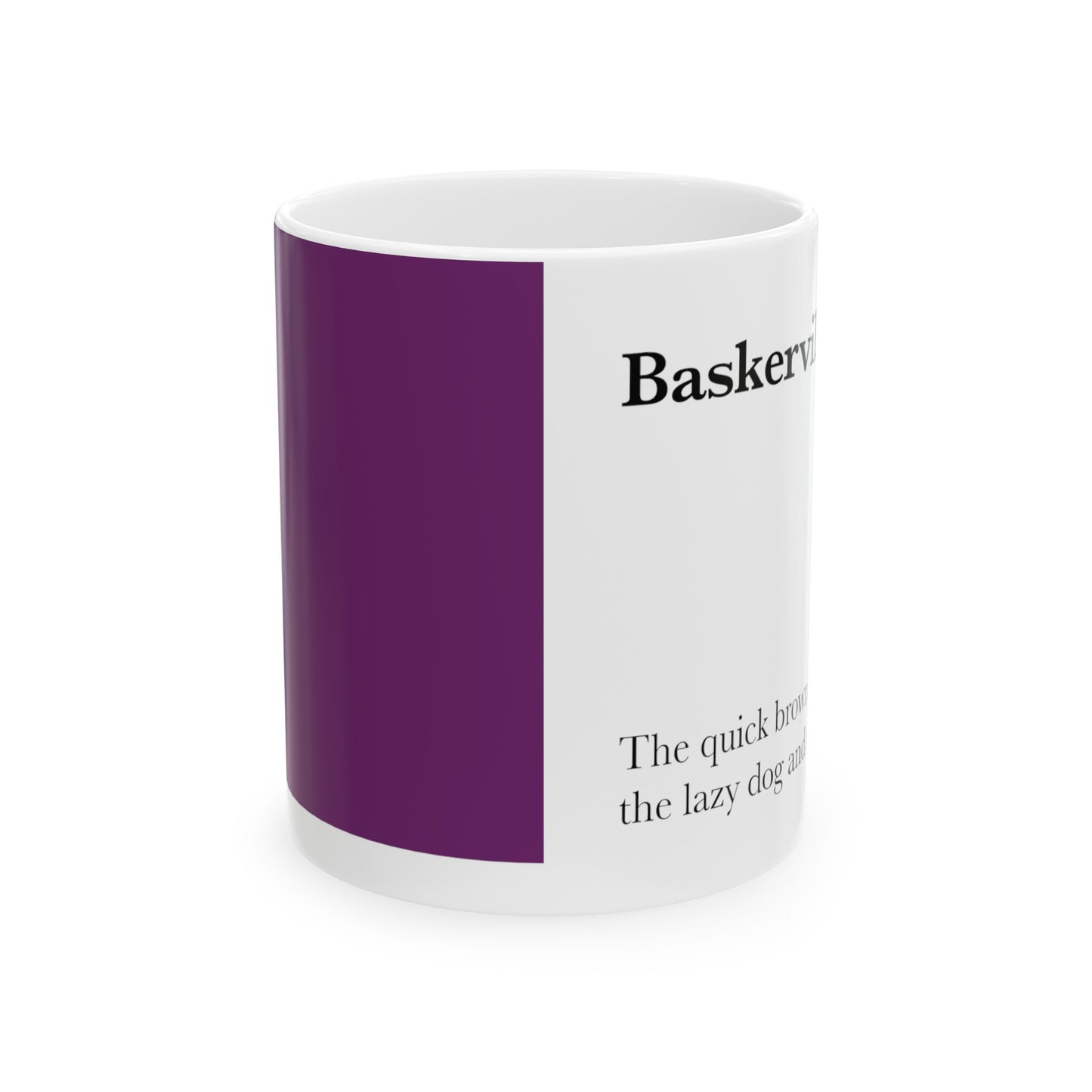 Baskerville Ceramic Mug (11oz, 15oz, lilac, white) US