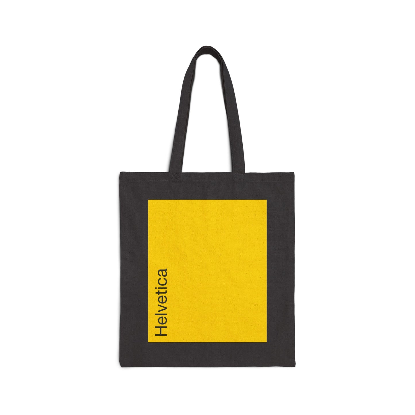 Helvetica Tote Bag (yellow, black)