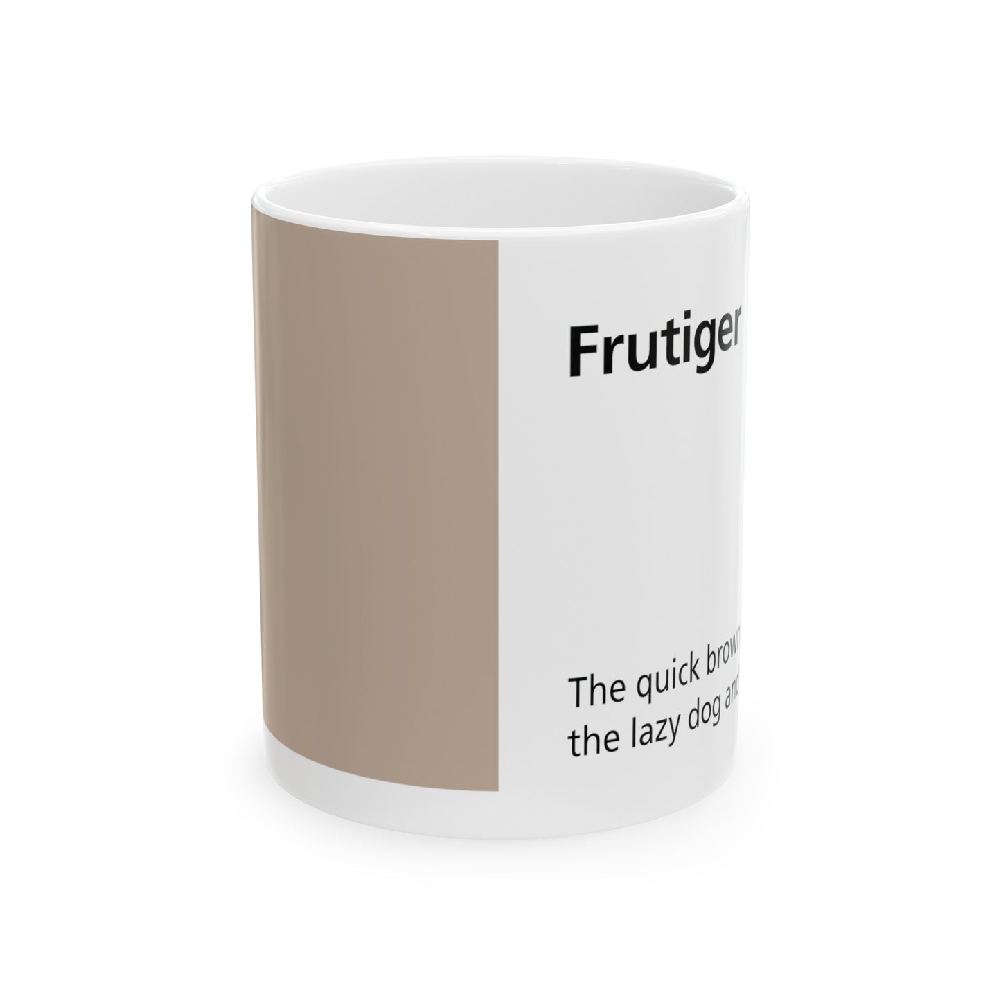 Frutiger Ceramic Mug (11oz, 15oz, beige, white) US