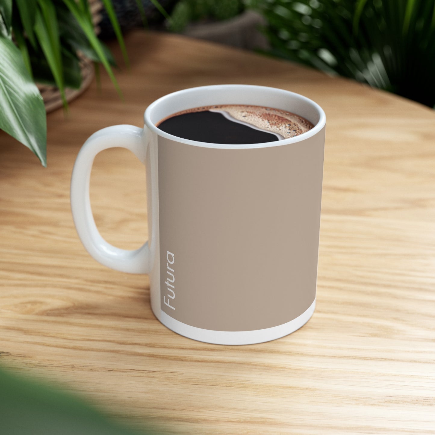 Futura Ceramic Mug for Designers , (11oz, 15oz, beige, white)