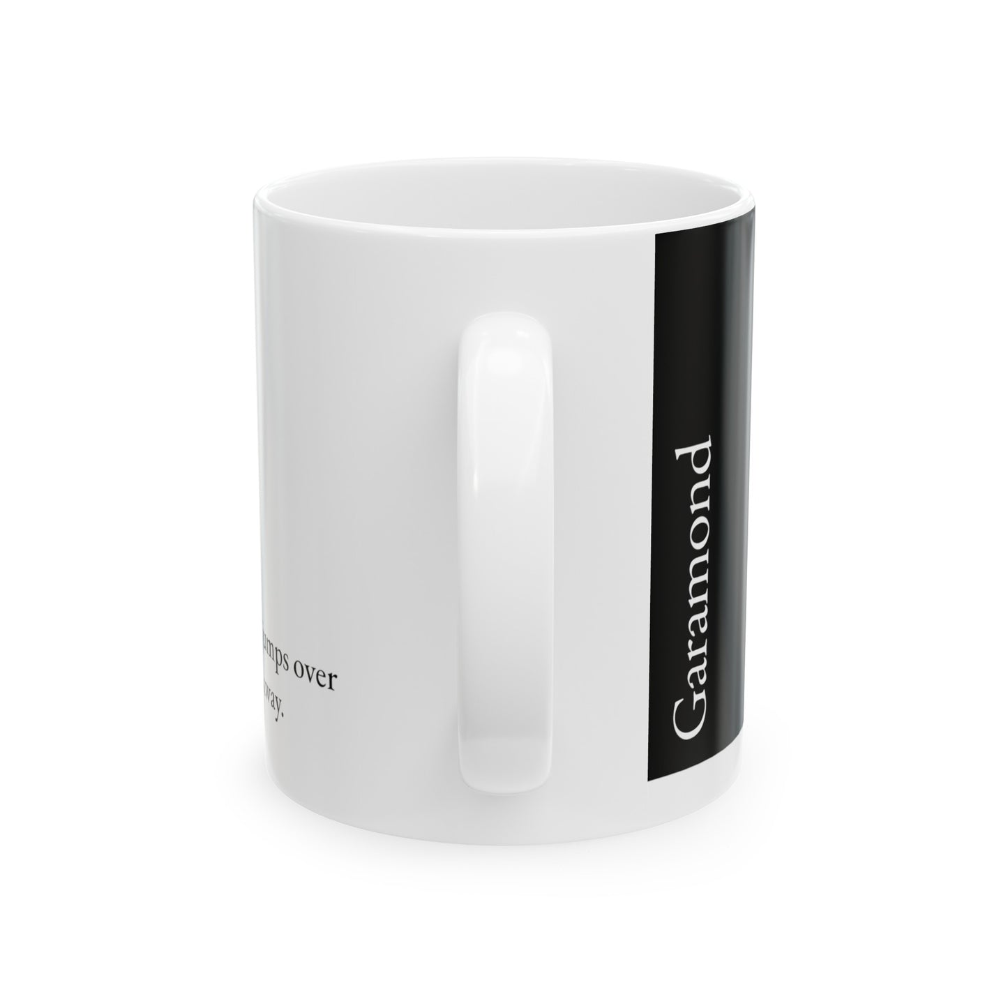 Garamond Ceramic Mug (11oz, 15oz, black, white) US