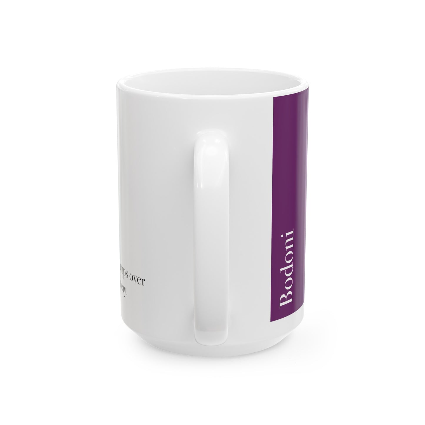 Bodoni Ceramic Mug (11oz, 15oz, lilac, white) US