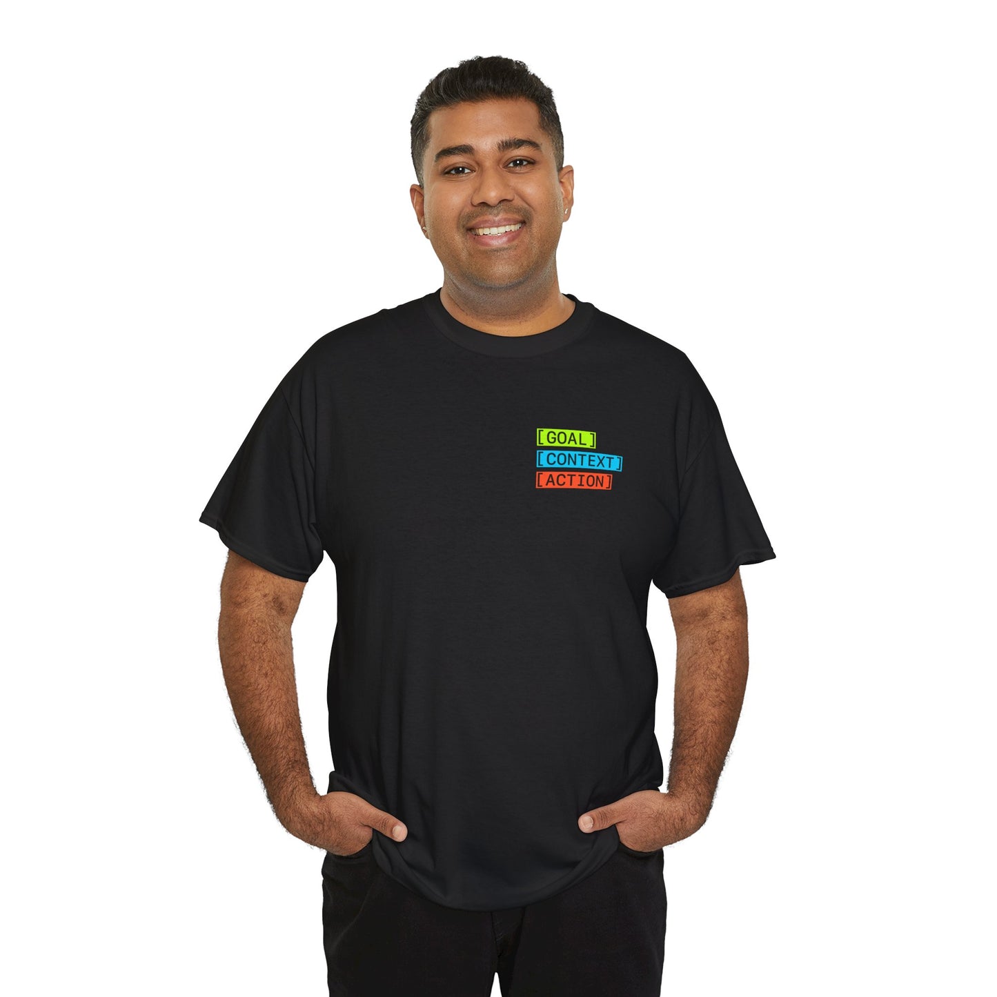 GOAL, CONTEXT, ACTION T-shirt (small print)