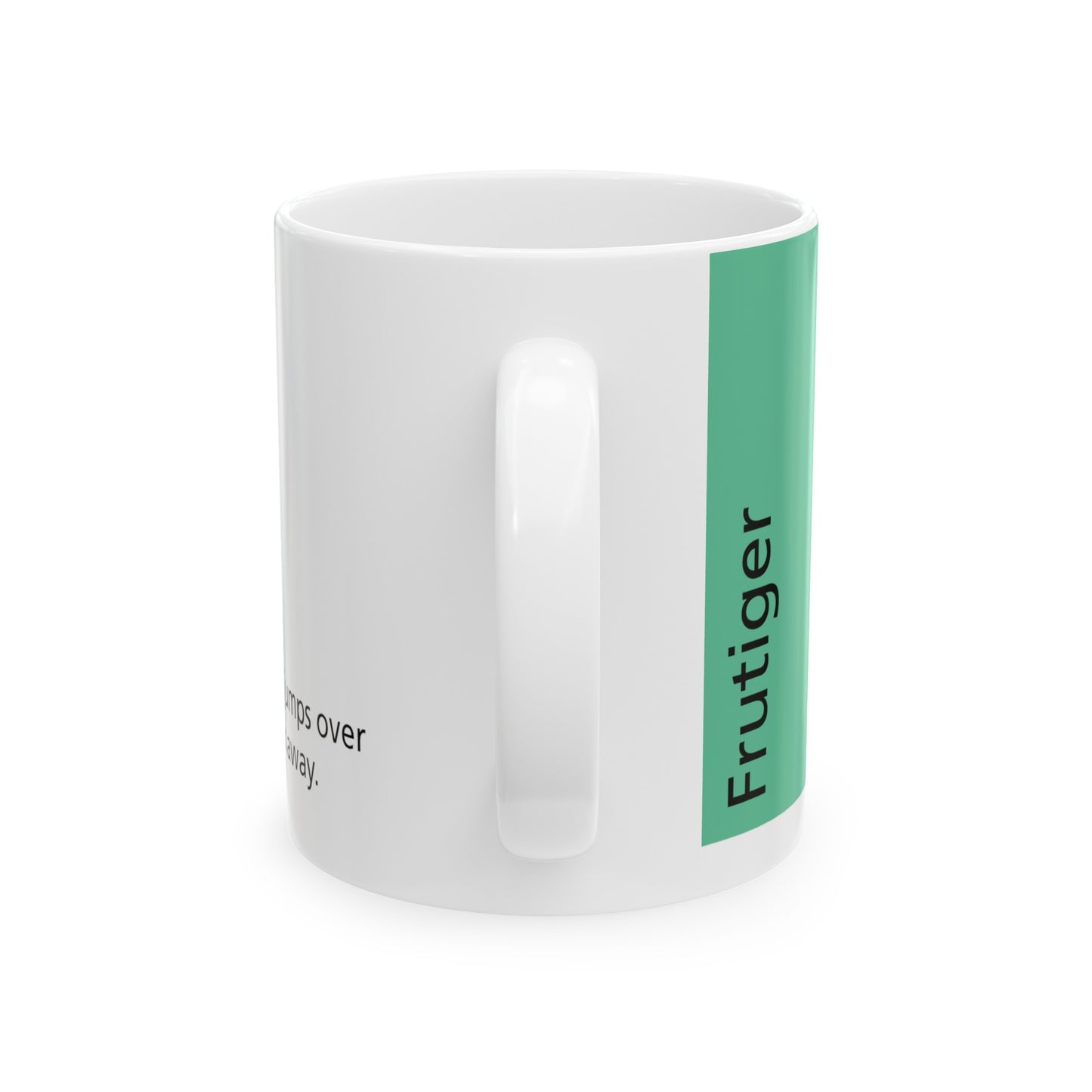 Franklin Gothic Ceramic Mug (11oz, 15oz, green, white) US