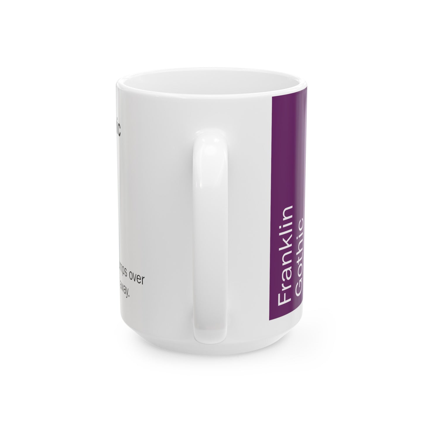 Franklin Gothic Ceramic Mug (11oz, 15oz, lilac, white) US