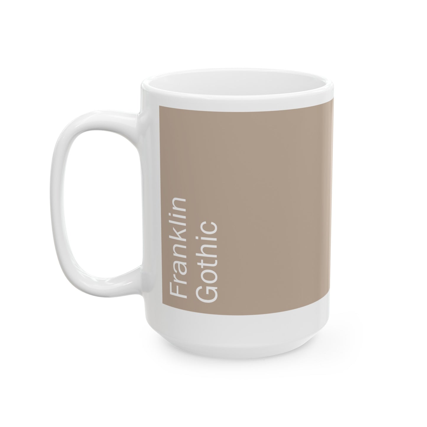 Bodoni Ceramic Mug (11oz, 15oz, beige, white) US