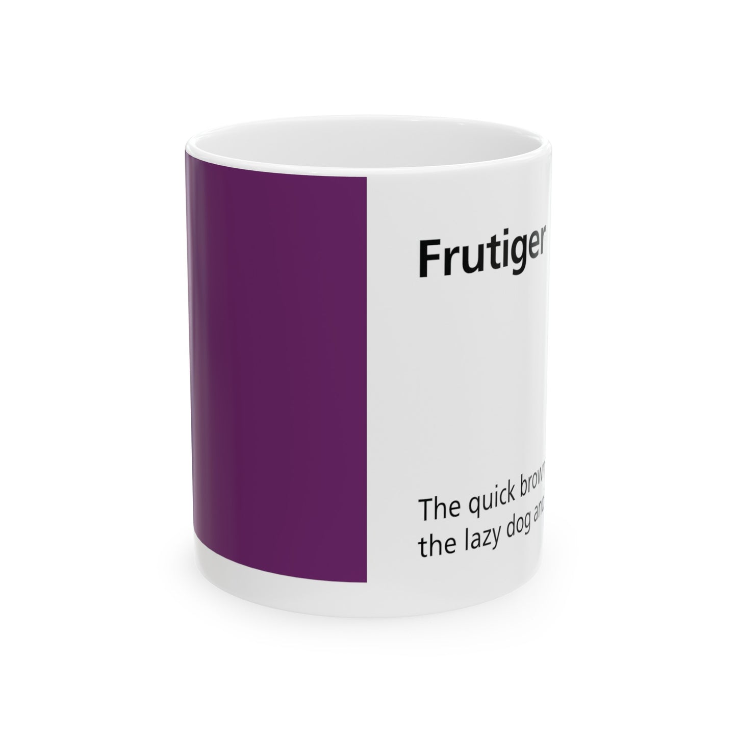 Frutiger Ceramic Mug (11oz, 15oz, lilac, white) US
