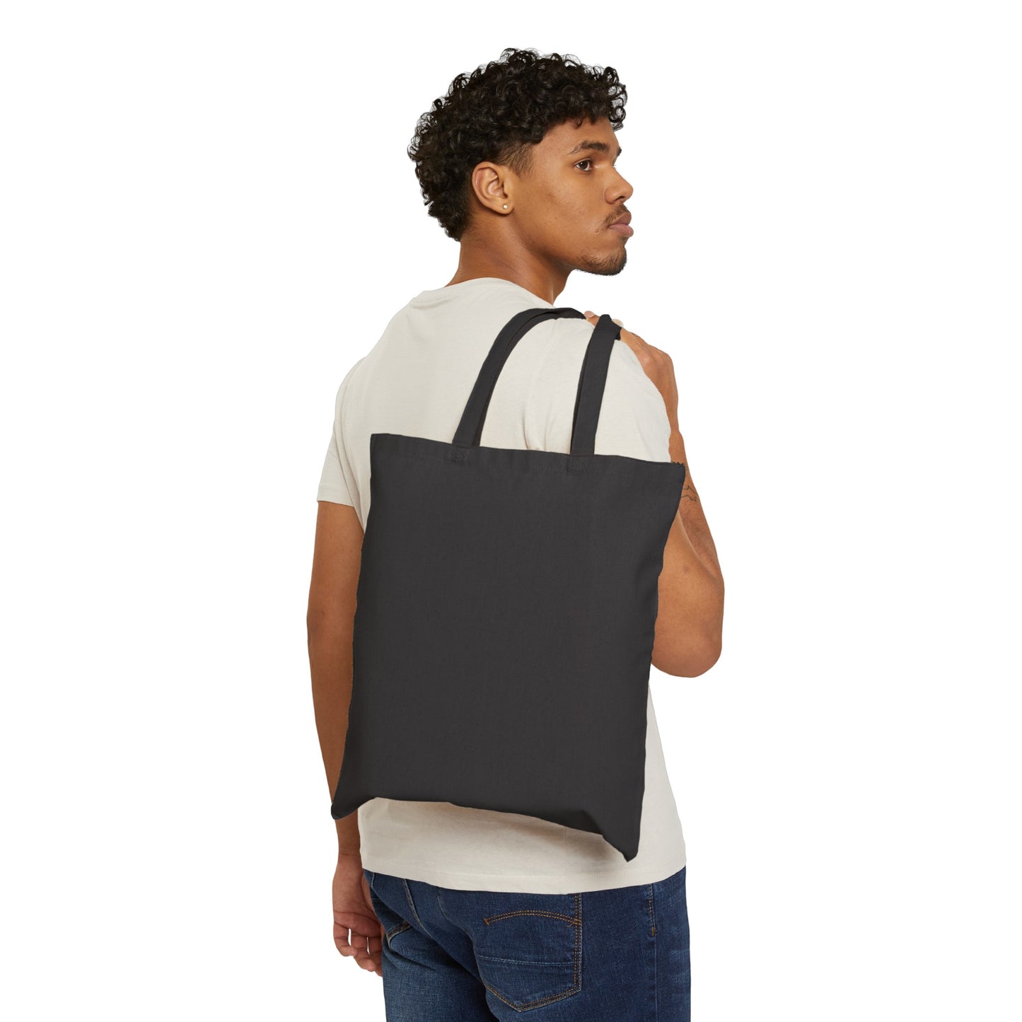 Helvetica Tote Bag (greige, black)