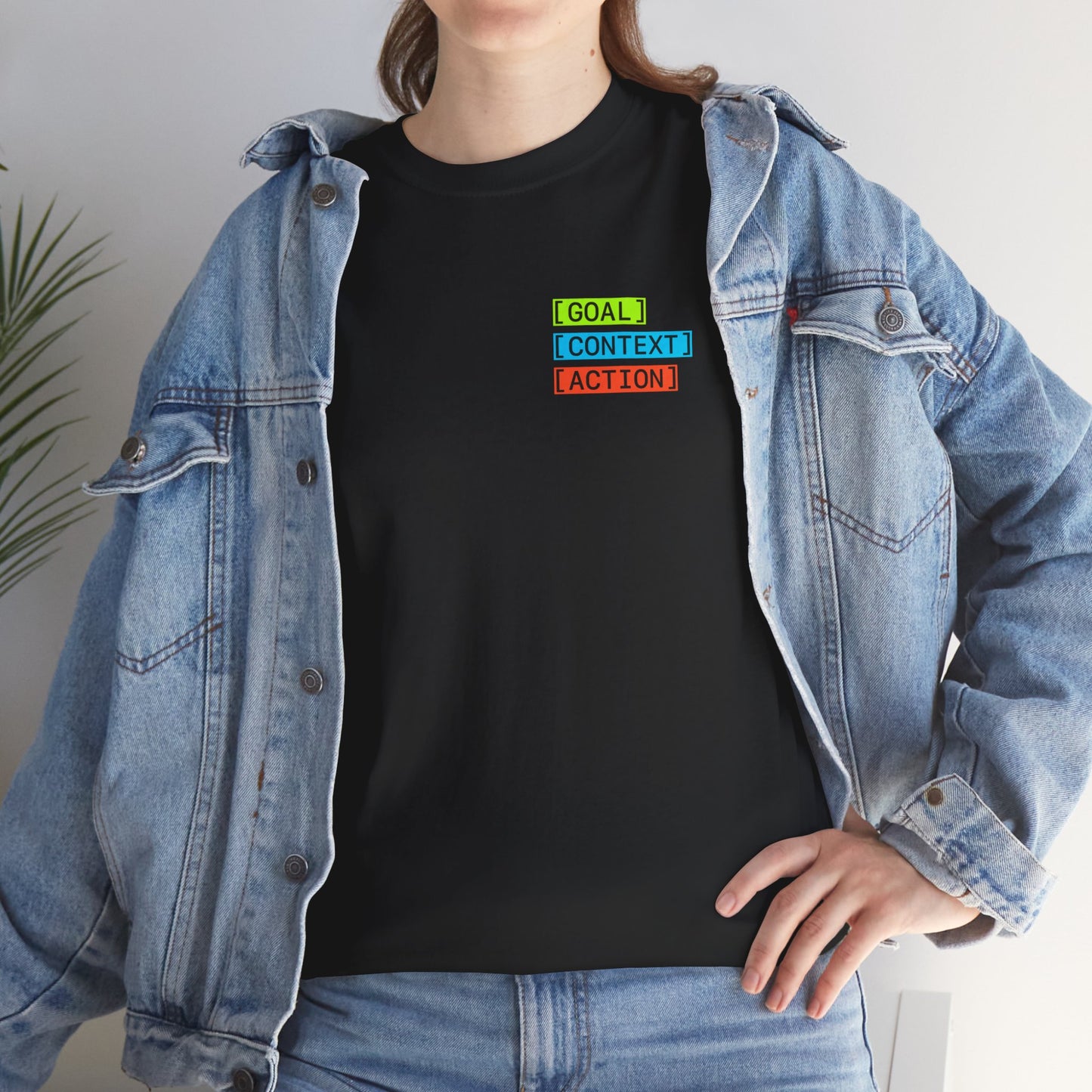GOAL, CONTEXT, ACTION T-shirt (small print)