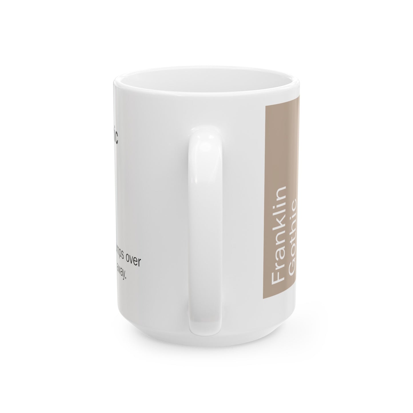 Bodoni Ceramic Mug (11oz, 15oz, beige, white) US