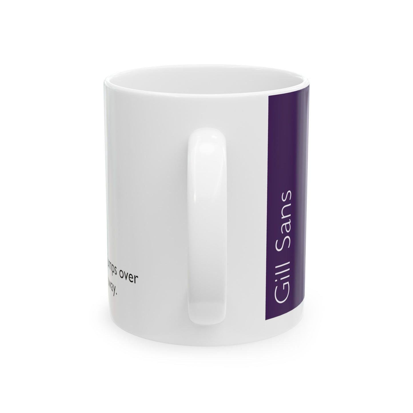 Gill Sans Ceramic Mug (11oz, 15oz, lavender, white) US