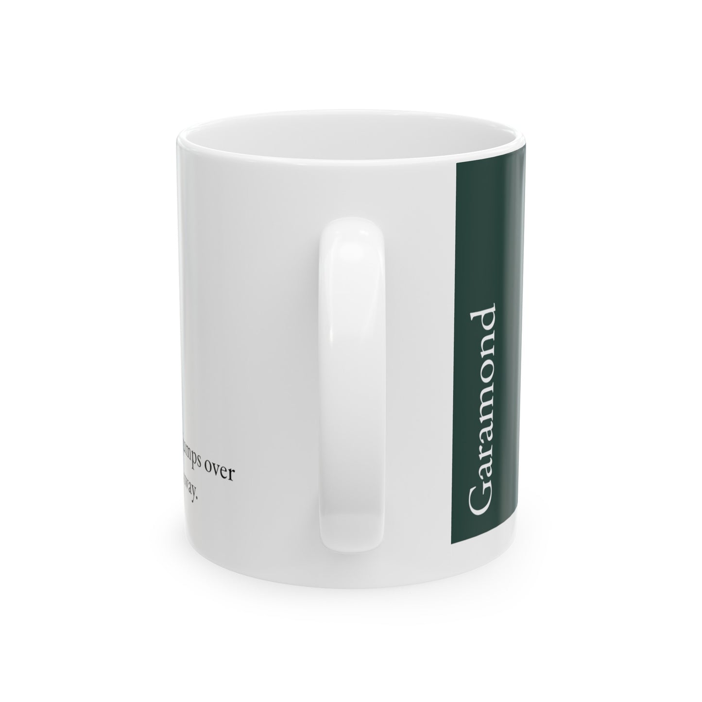 Garamond Ceramic Mug (11oz, 15oz, pure green, white) US
