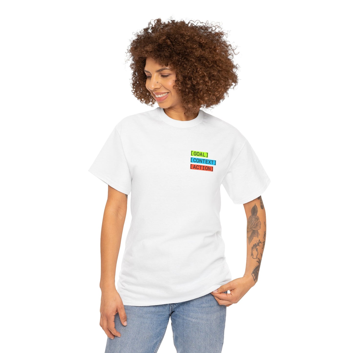 GOAL, CONTEXT, ACTION T-shirt (small print)
