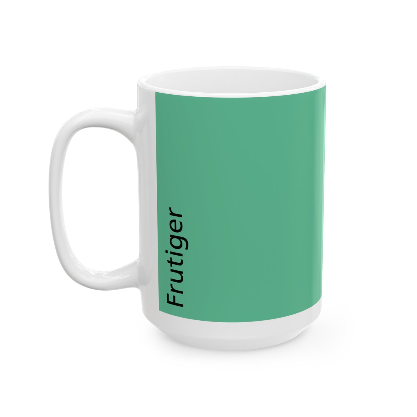 Frutiger Ceramic Mug (11oz, 15oz, green, white) US