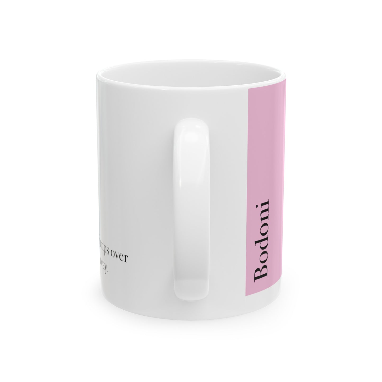 Bodoni Ceramic Mug (11oz, 15oz, rose, white) US