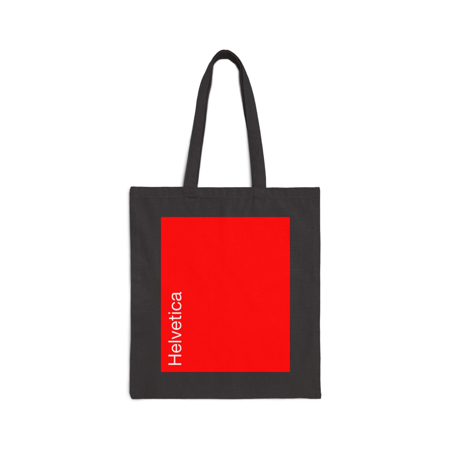 Helvetica Tote Bag (red, black)