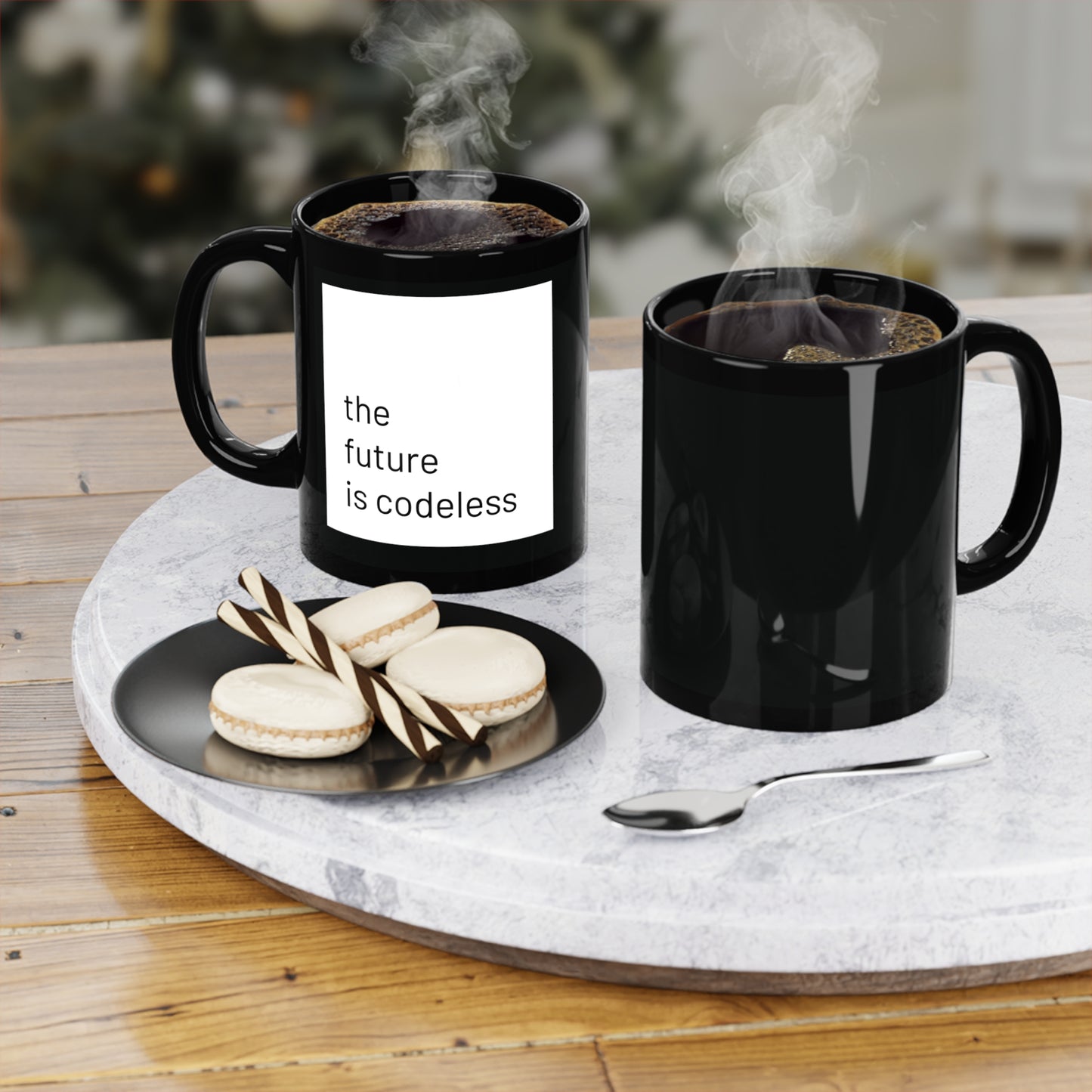 The future is codeless - Ceramic Mug (11oz, black)