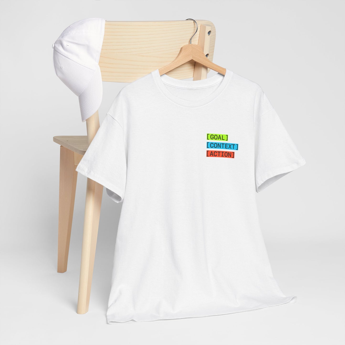 GOAL, CONTEXT, ACTION T-shirt (small print)