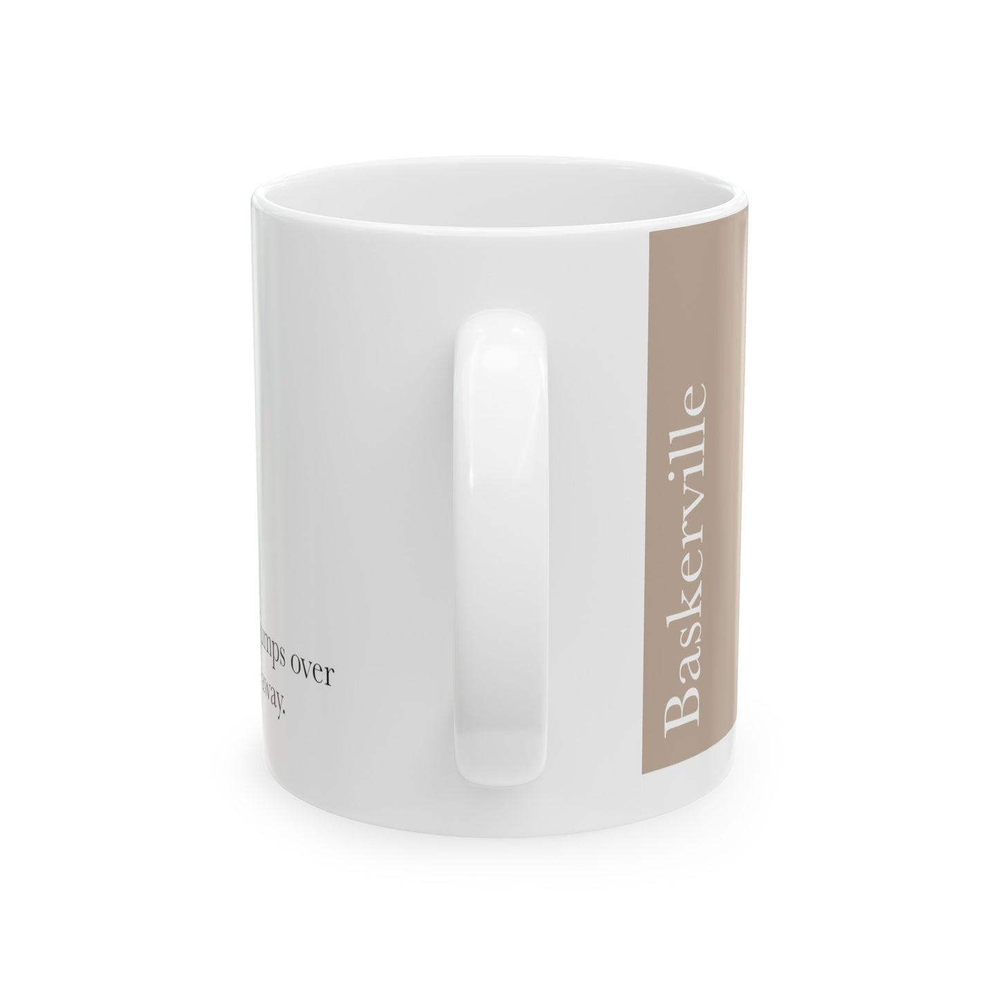 Baskerville Ceramic Mug (11oz, 15oz, beige, white) US