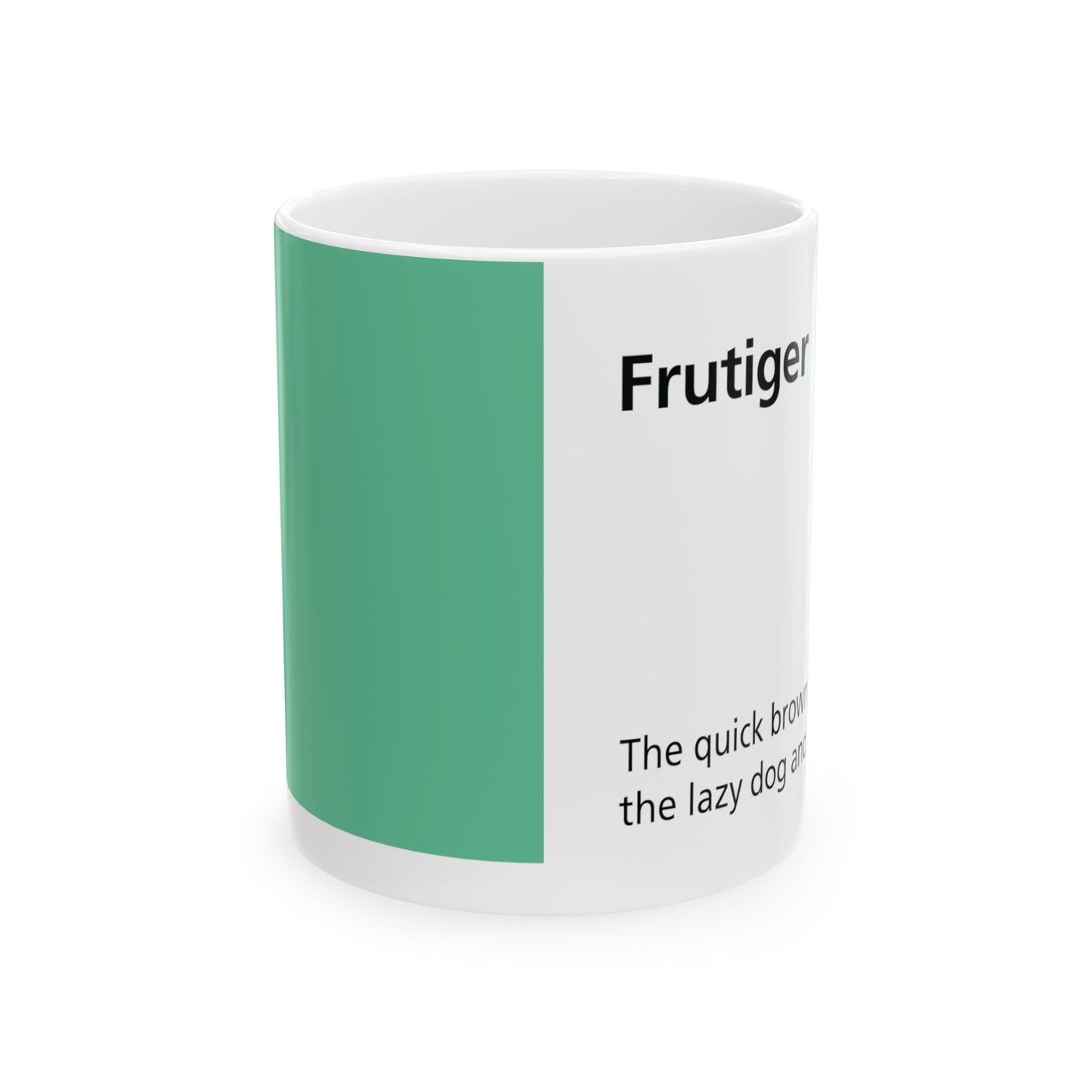 Franklin Gothic Ceramic Mug (11oz, 15oz, green, white) US