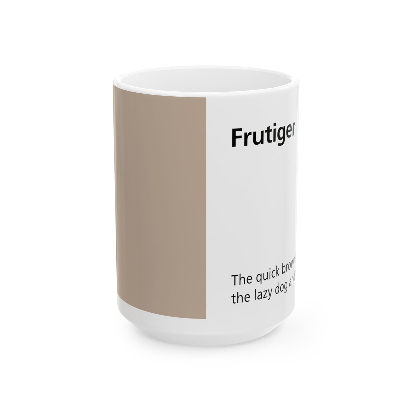 Frutiger Ceramic Mug (11oz, 15oz, beige, white) US