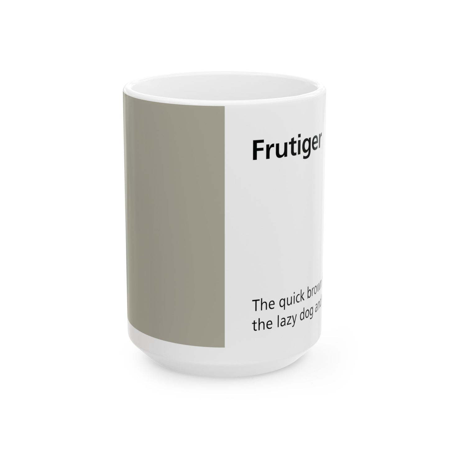 Frutiger Ceramic Mug (11oz, 15oz, greige, white) US