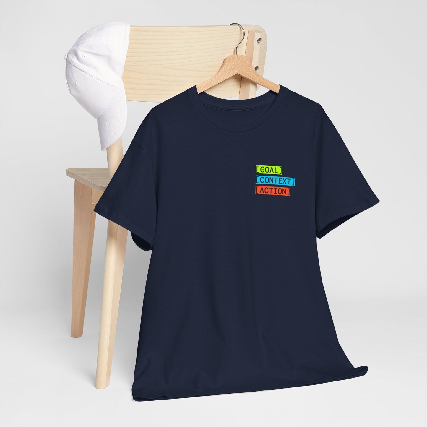 GOAL, CONTEXT, ACTION T-shirt (small print)