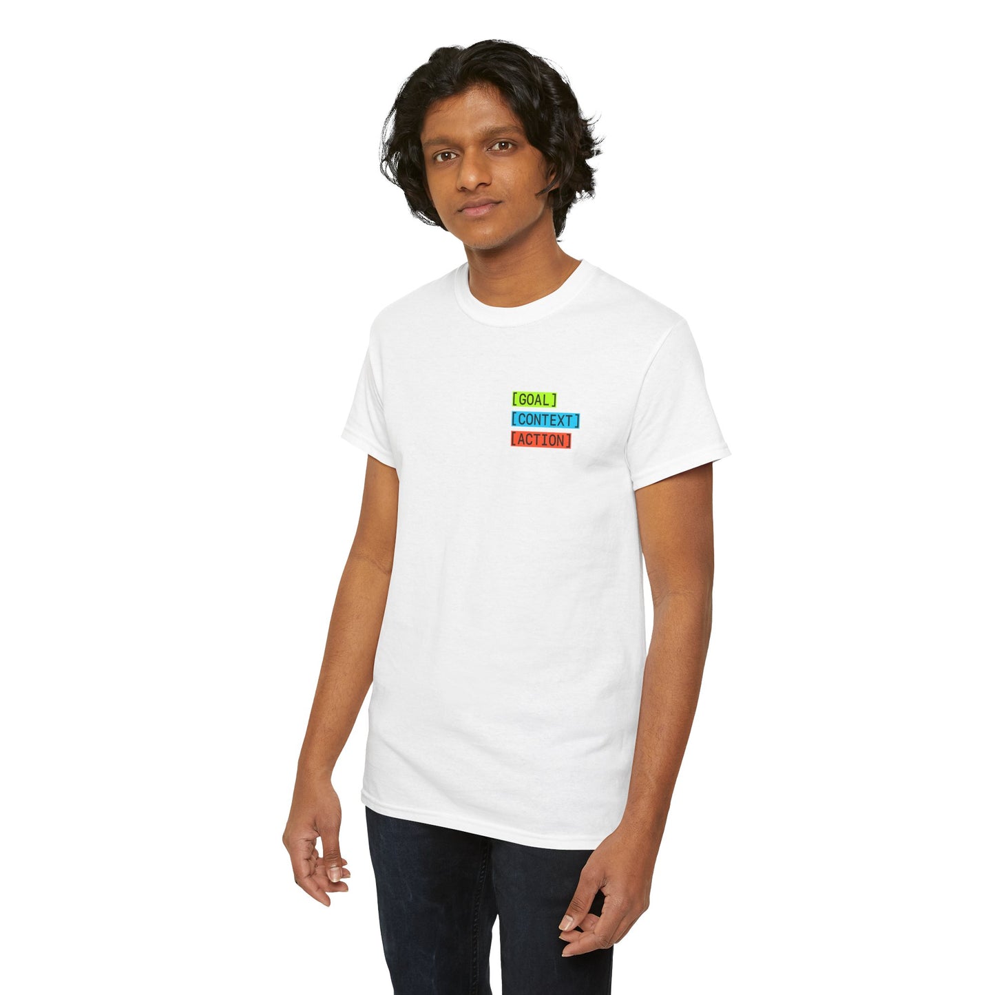 GOAL, CONTEXT, ACTION T-shirt (small print)