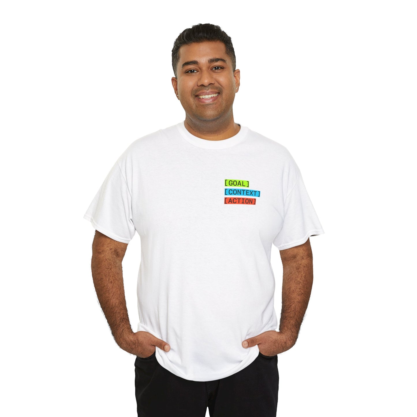 GOAL, CONTEXT, ACTION T-shirt (small print)