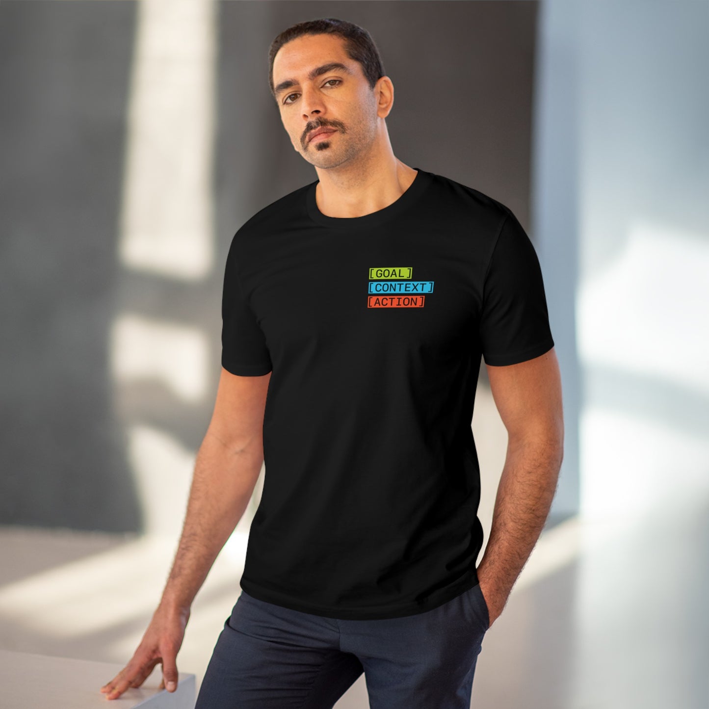 GOAL, CONTEXT, ACTION T-shirt (small print)
