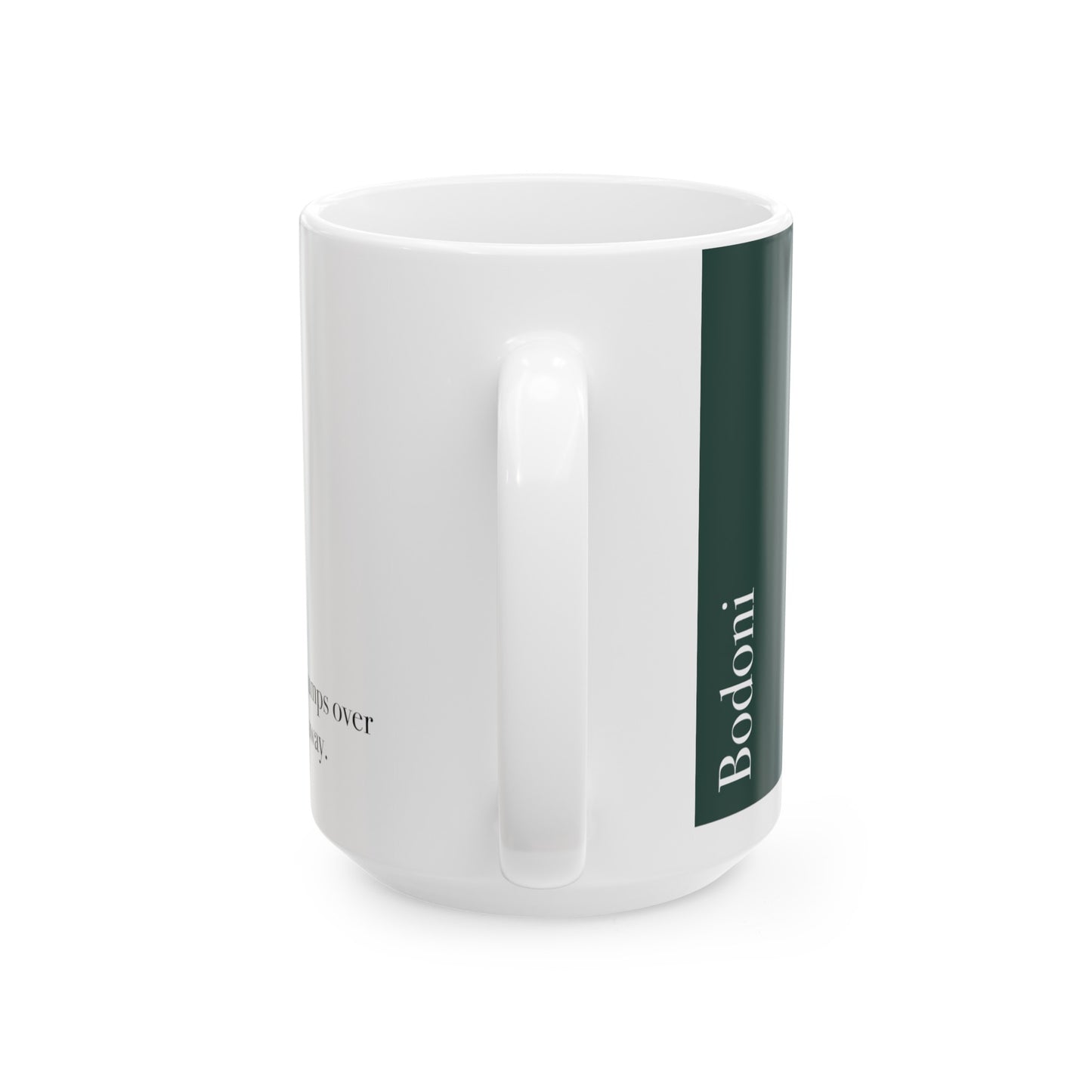 Bodoni Ceramic Mug (11oz, 15oz, pure green, white) US