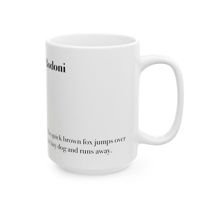 Bodoni Ceramic Mug (11oz, 15oz, pure green, white) US