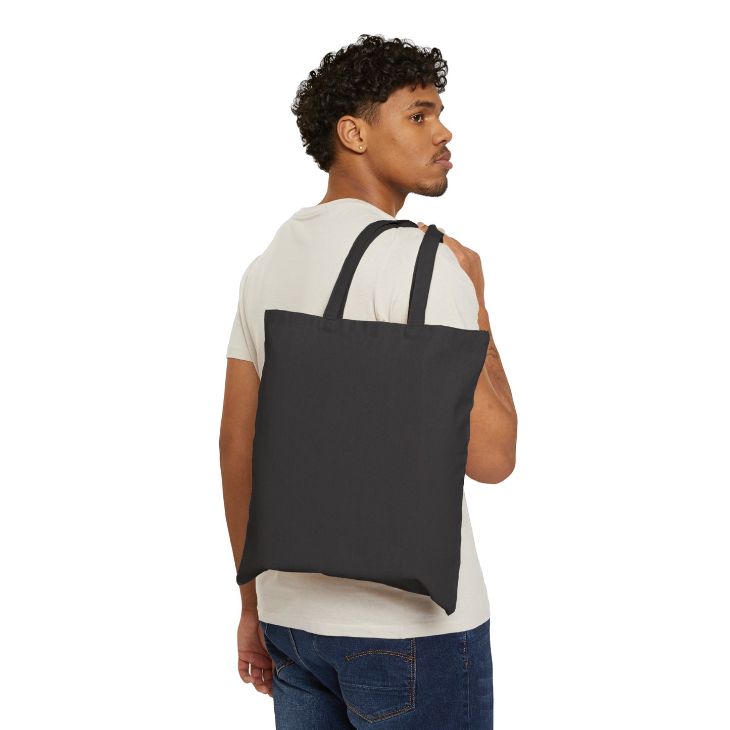 Helvetica Tote Bag (light green, black)