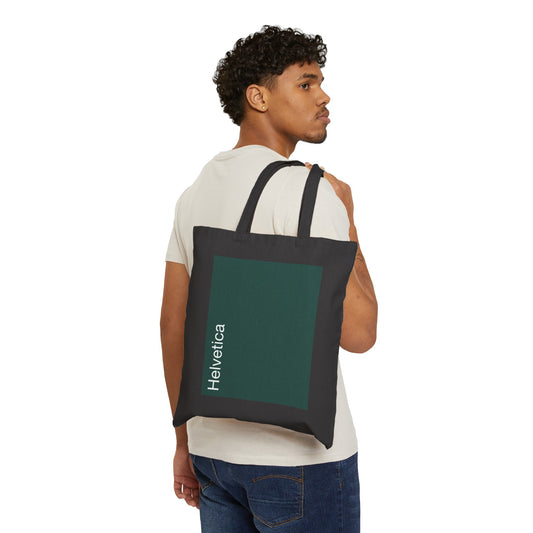 Helvetica Tote Bag (black, pure green)