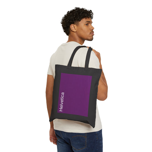 Helvetica Tote Bag (lilac, black)