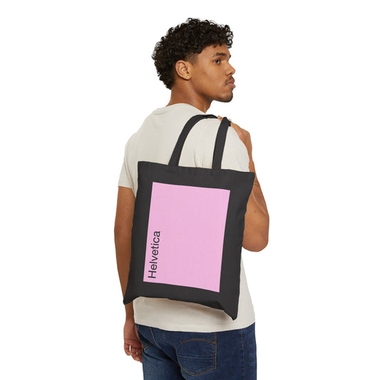 Helvetica Tote Bag (rose, black)