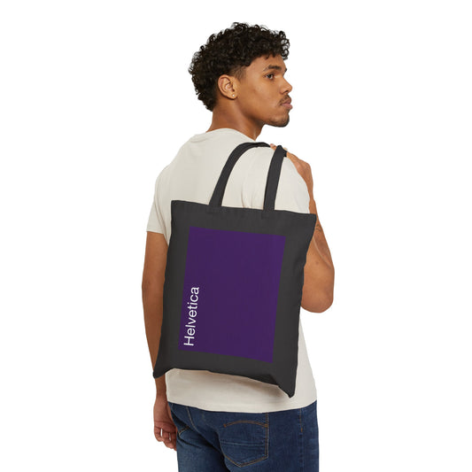 Helvetica Tote Bag (lavender, black)