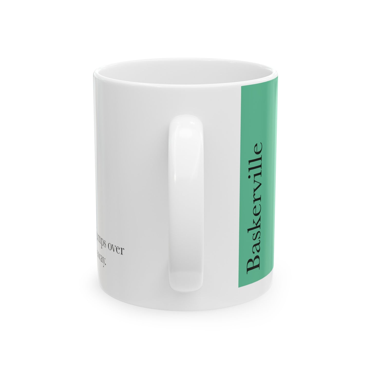 Garamond Ceramic Mug (11oz, 15oz, green, white) US