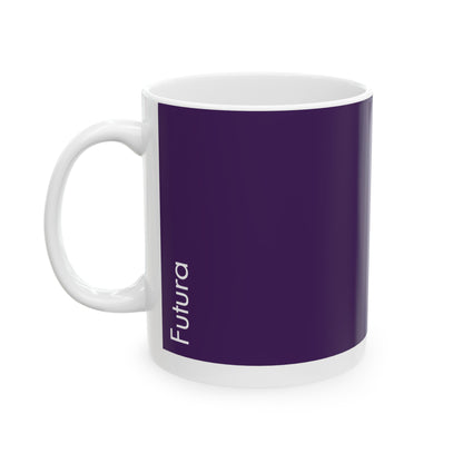 Futura Ceramic Mug for Designers , (11oz, 15oz, lavender, white)