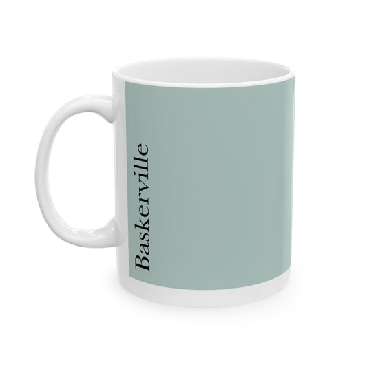 Baskerville Ceramic Mug (11oz, 15oz, light-green, white) US